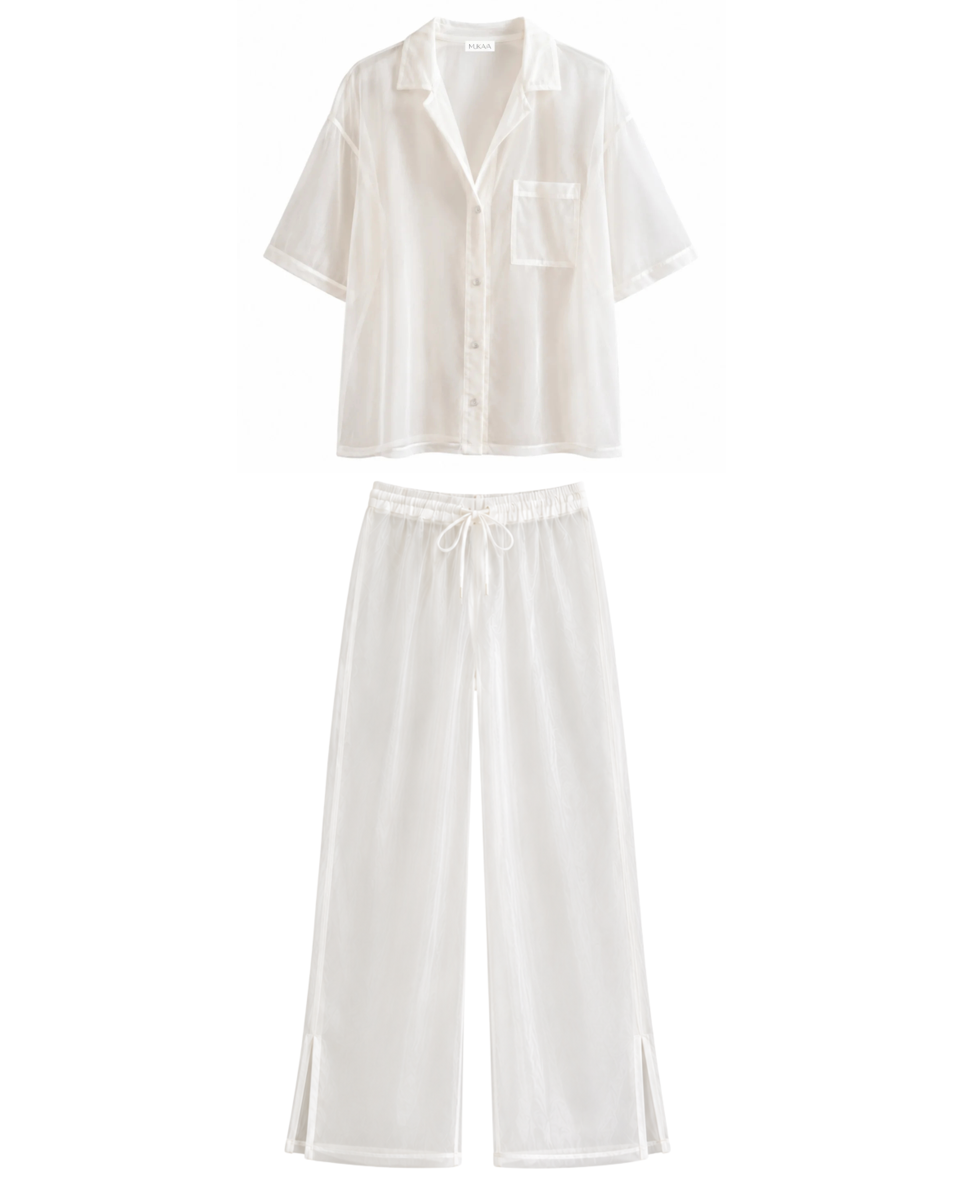 Malca transpartente con pantalon